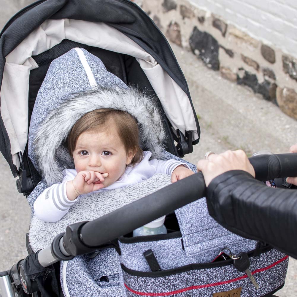 Juddlies Infant Push Chair & Car Seat Bag - Salt & Pepper Grey 0-12 Months - Image 4