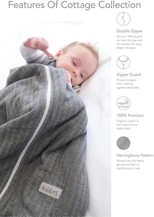 Juddlies Organic Cottage Dreamsack - Bear Black (Various Sizes) - Image 2