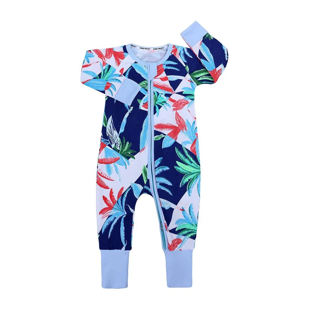 Kids Tales Abstract Fronds Baby Zip Sleepsuit (Various Sizes) - Image 5