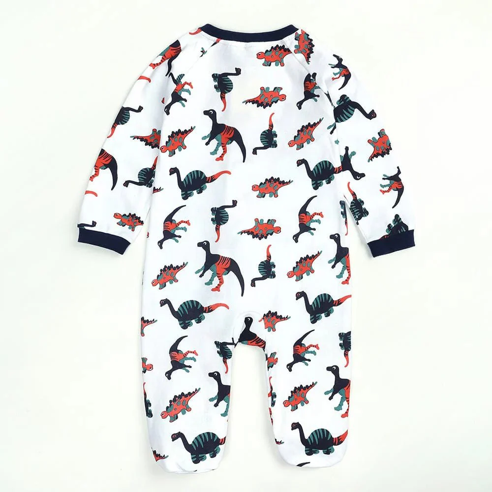 Kids Tales Dino Determined Zip Baby Sleepsuit (Various Sizes) - Image 2