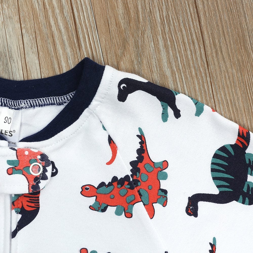 Kids Tales Dino Determined Zip Baby Sleepsuit (Various Sizes) - Image 4