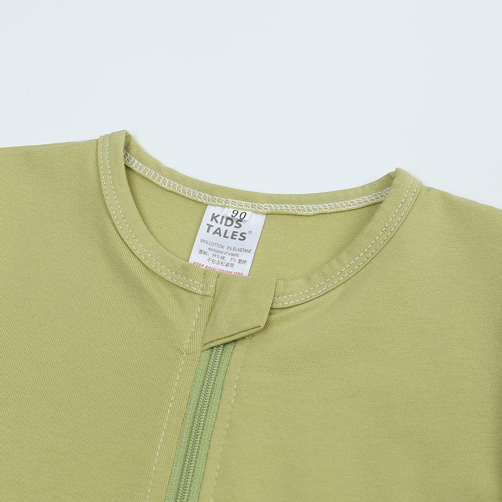 Kids Tales Lime Green Zip Baby Sleepsuit (Various Sizes) - Image 3