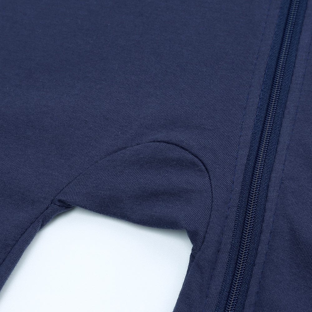 Kids Tales Navy Blue Baby Zip Sleepsuit (Various Sizes) - Image 5