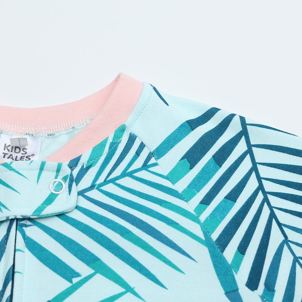 Kids Tales Paradise Palms Zip Baby Sleepsuit (Various Sizes) - Image 3