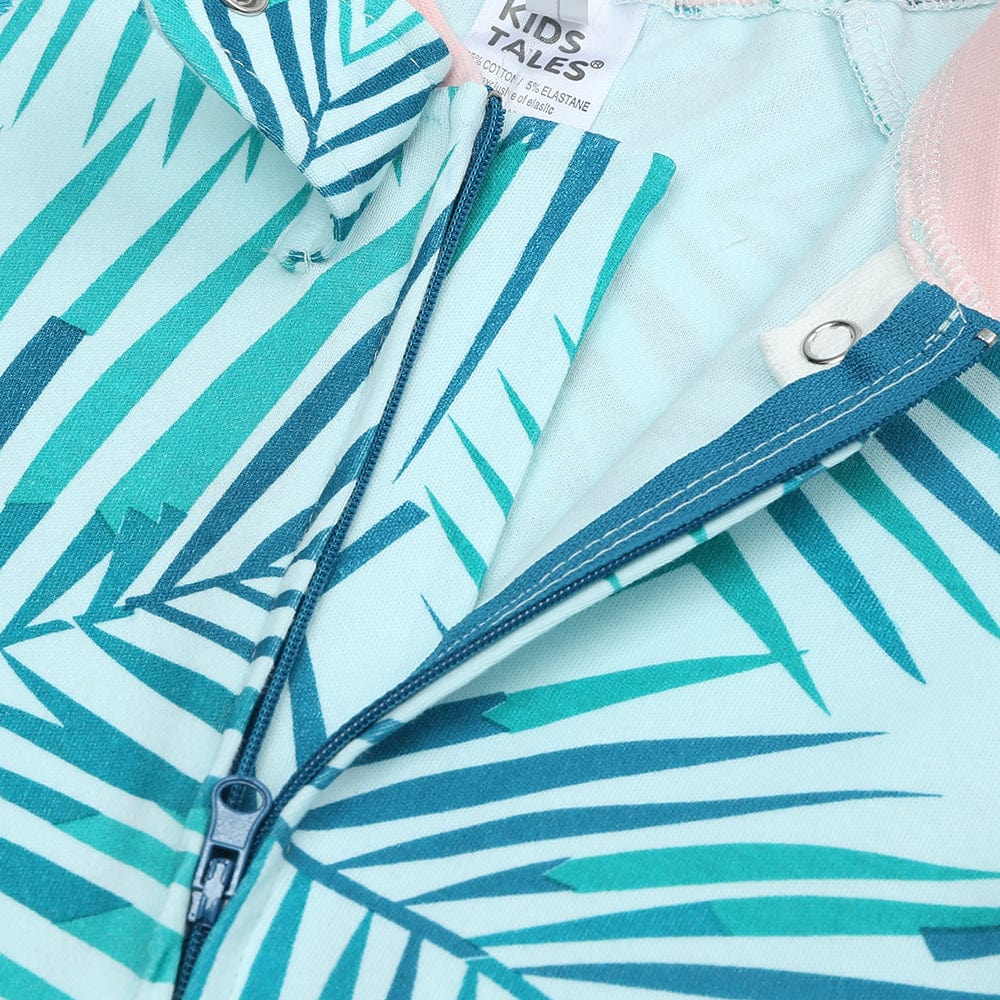 Kids Tales Paradise Palms Zip Baby Sleepsuit (Various Sizes) - Image 4