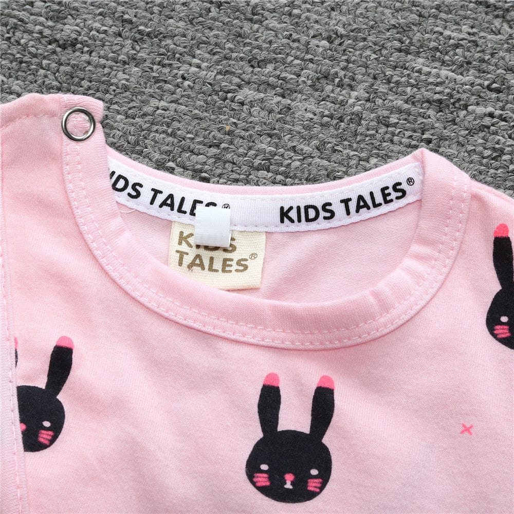 Kids Tales Pink Bunny Baby Zip Sleepsuit (Various Sizes) - Image 2
