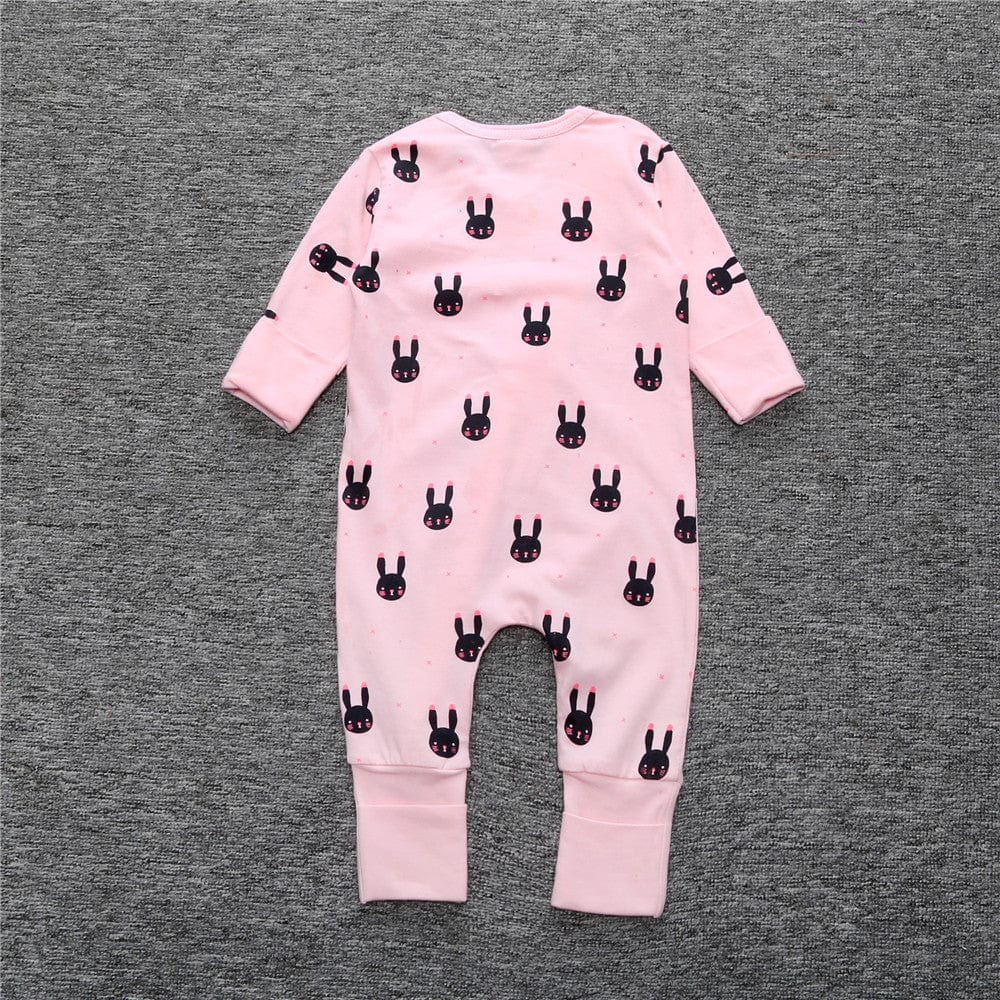 Kids Tales Pink Bunny Baby Zip Sleepsuit (Various Sizes) - Image 3