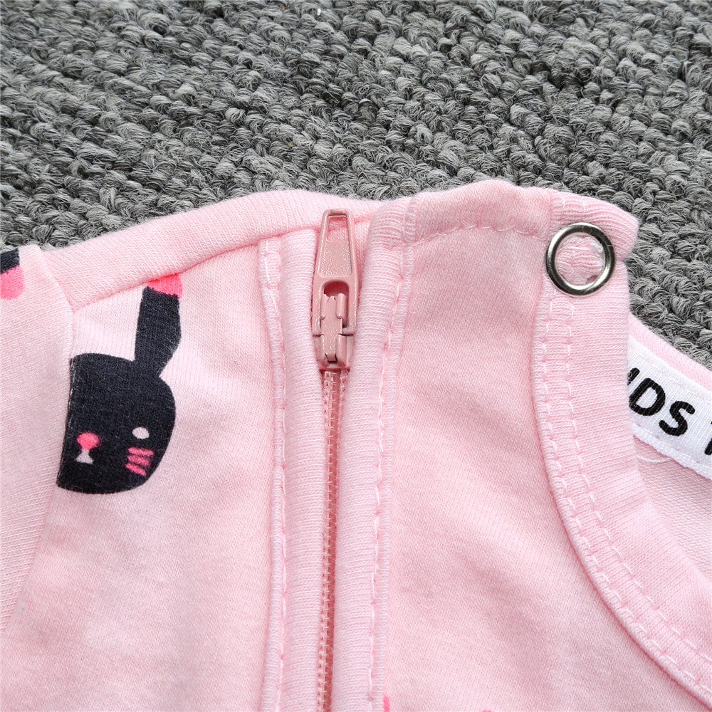 Kids Tales Pink Bunny Baby Zip Sleepsuit (Various Sizes) - Image 4