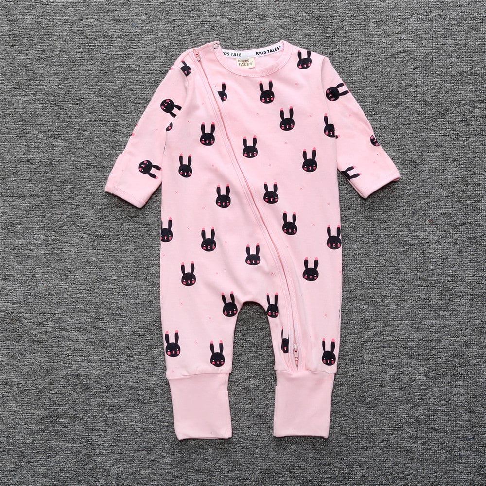 Kids Tales Pink Bunny Baby Zip Sleepsuit (Various Sizes) - Image 5