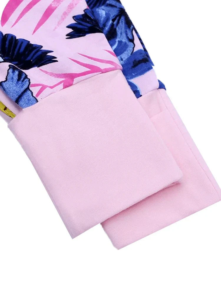 Kids Tales Pink Jungle Zip Baby Sleepsuit with Hand & Feet Cuffs (Various Sizes) - Image 2