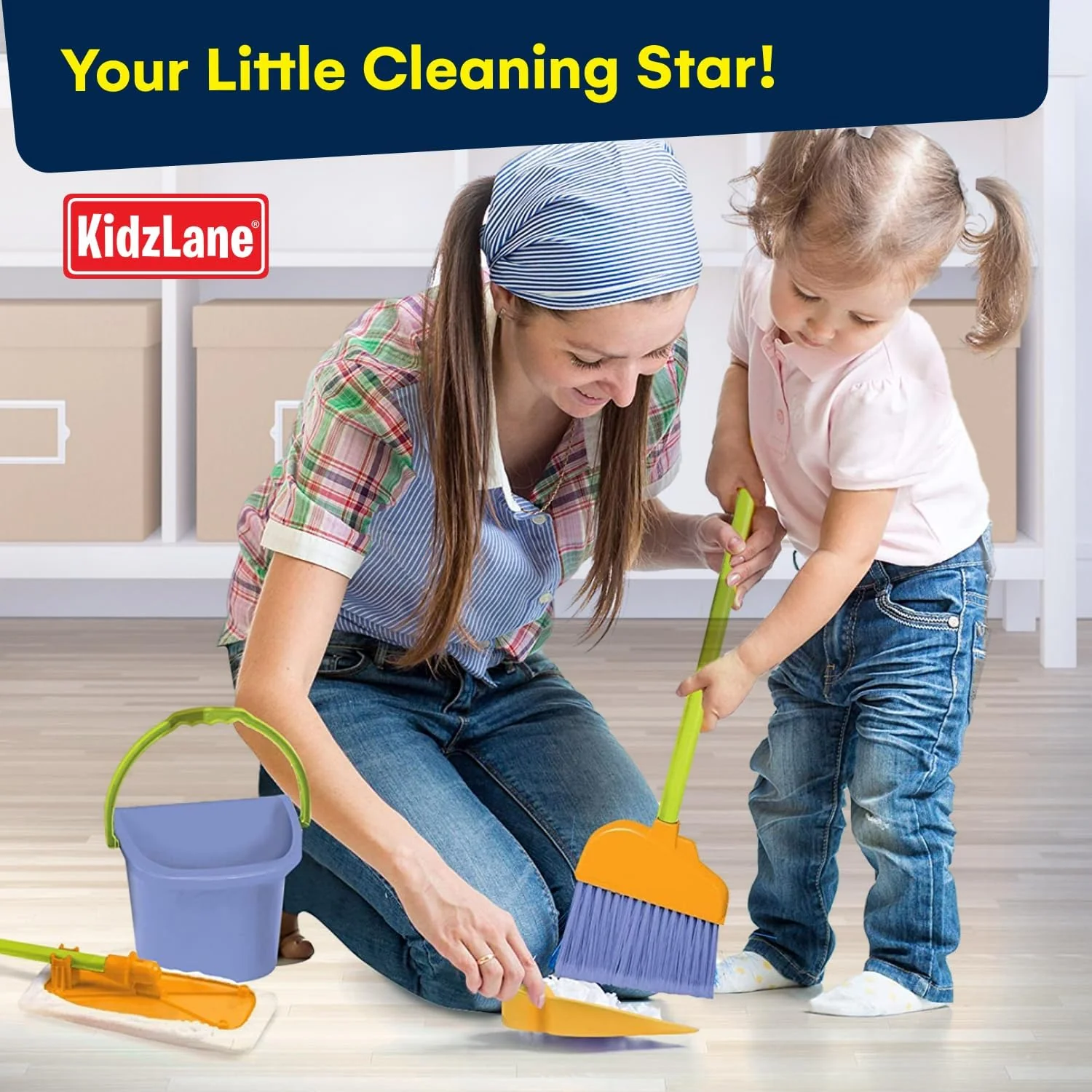 kidzlane Kids Deluxe Cleaning Playset - 3YRS+ - Image 4