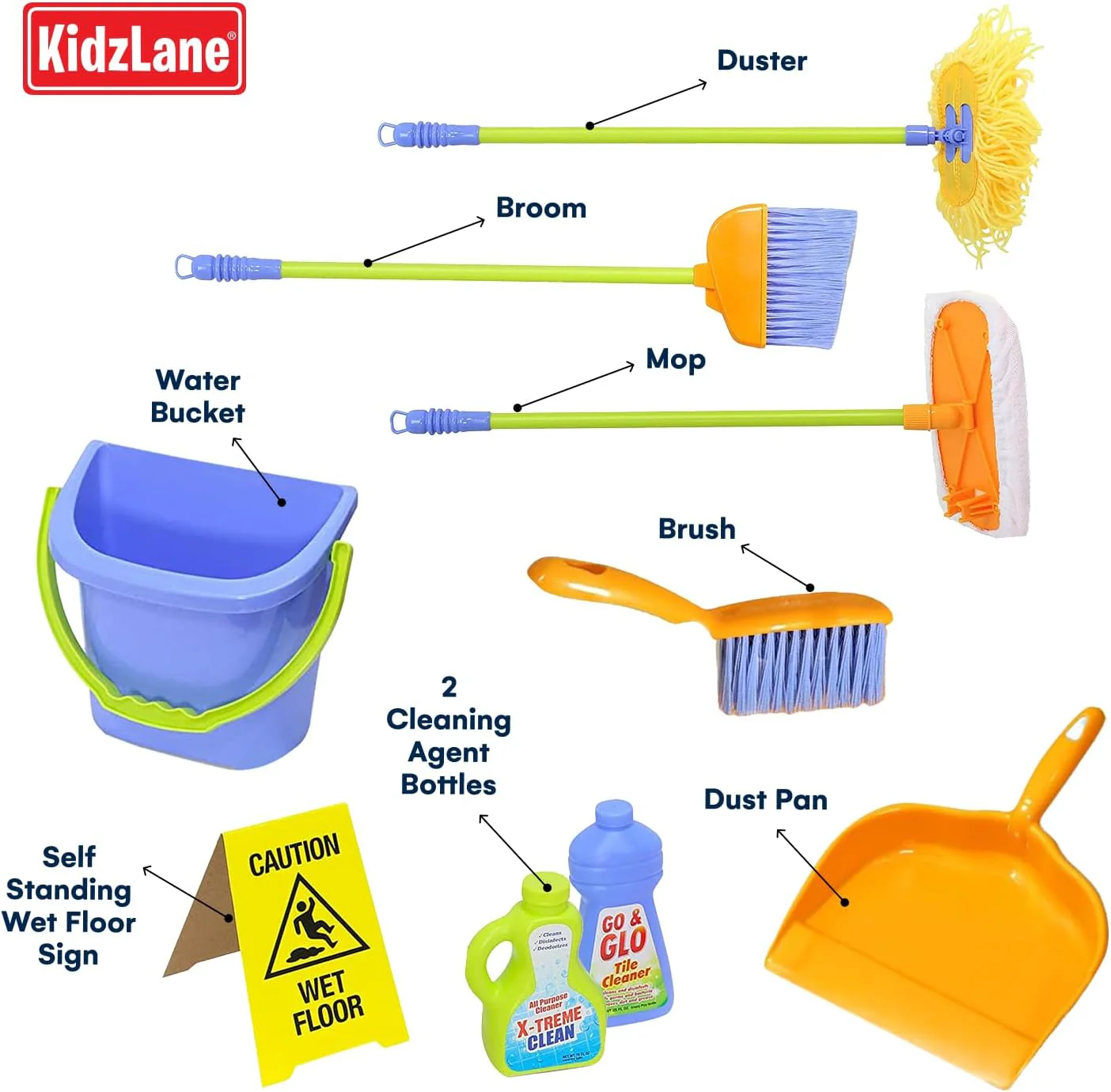 kidzlane Kids Deluxe Cleaning Playset - 3YRS+ - Image 5