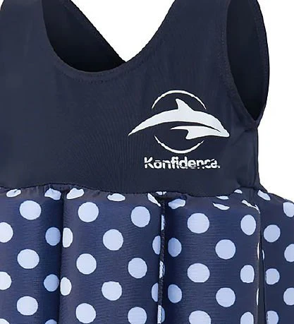 Konfidence Kids Floatsuit Navy Polka Dot 12-24M - Image 3
