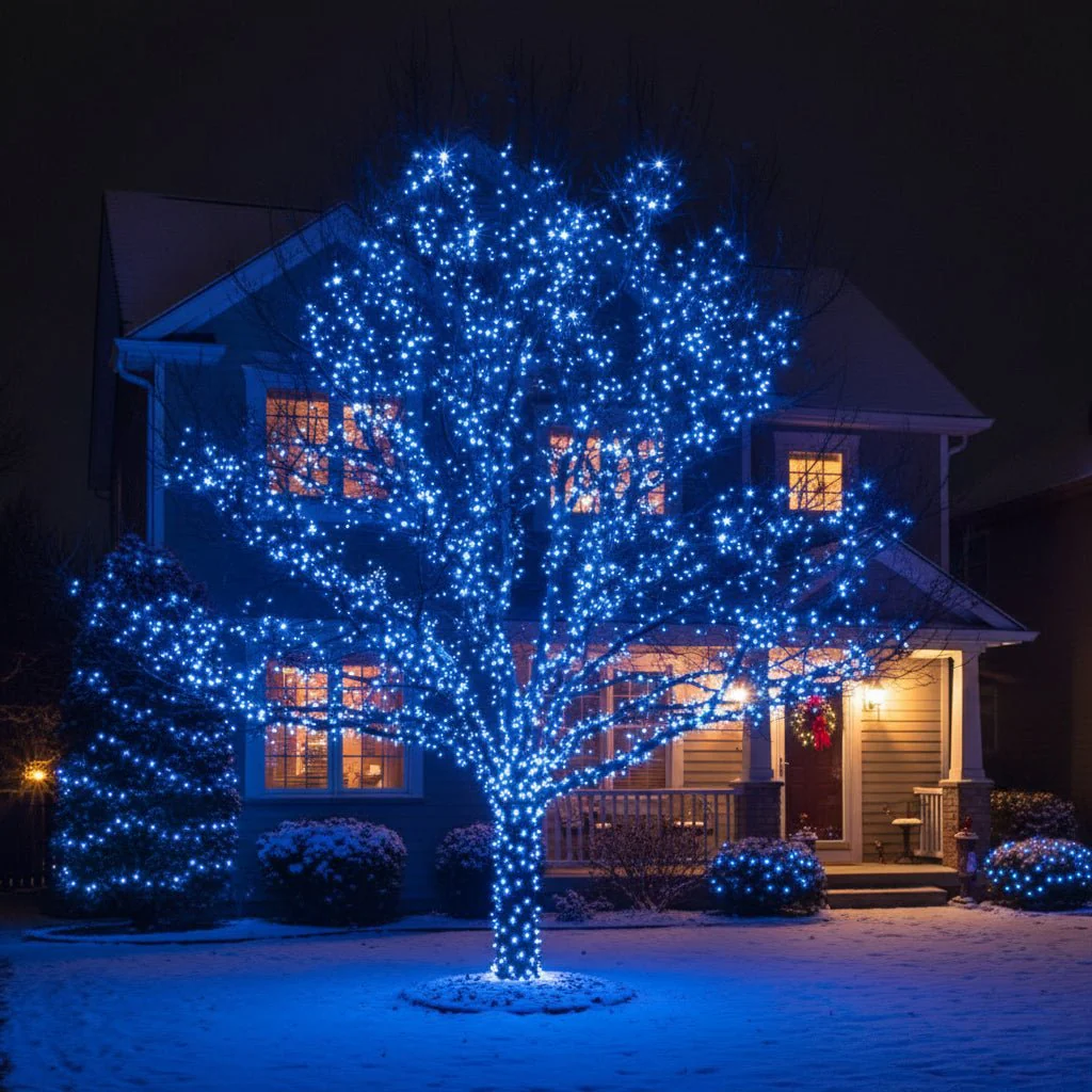 Konstsmide LED String Christmas Lights - Blue (3 Pack 240 Lights) - Image 2