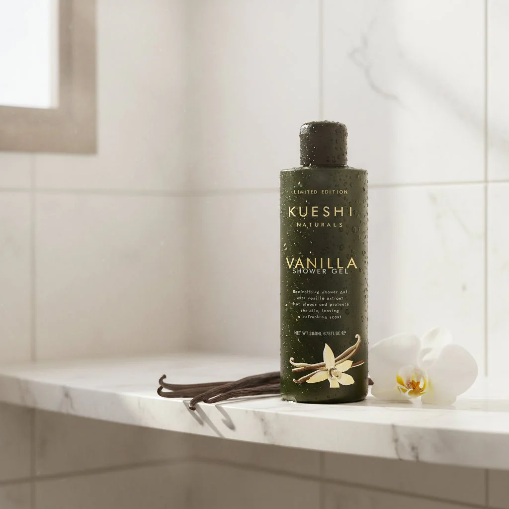 Kueshi Naturals Vanilla Shower Gel - 3 X 200ml - Image 2