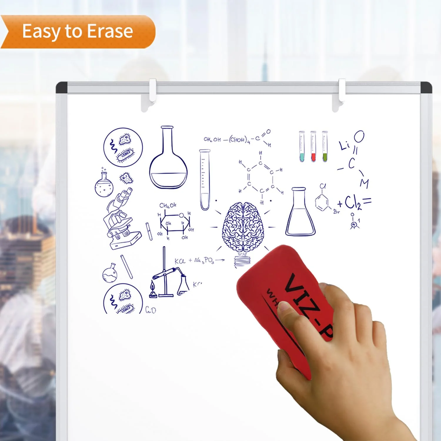 Light Melamine Tripod Whiteboard/Flipchart Easel 90 x 60 cm - Image 5