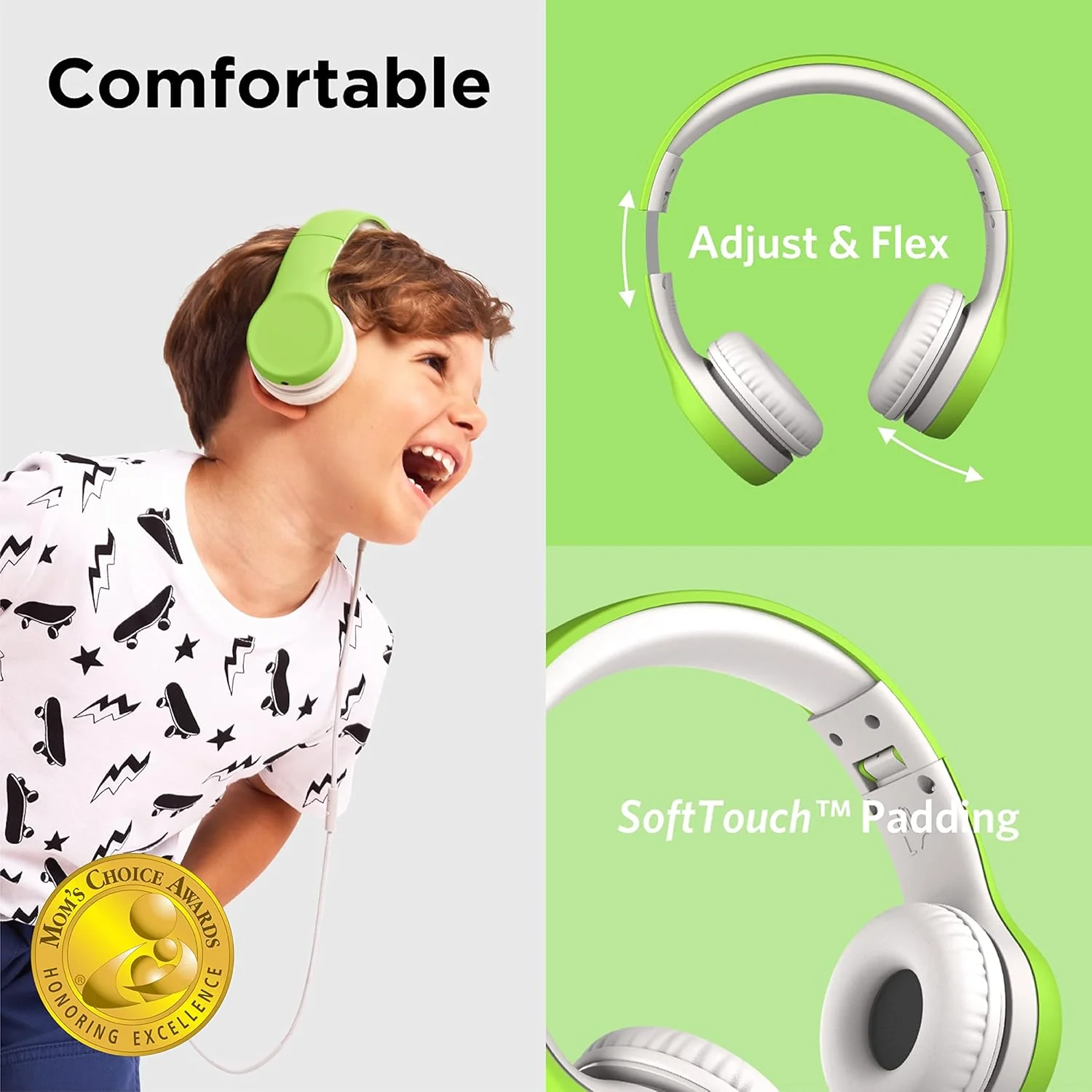 LilGadgets Connect+ Kids Headphones - Green - Image 2