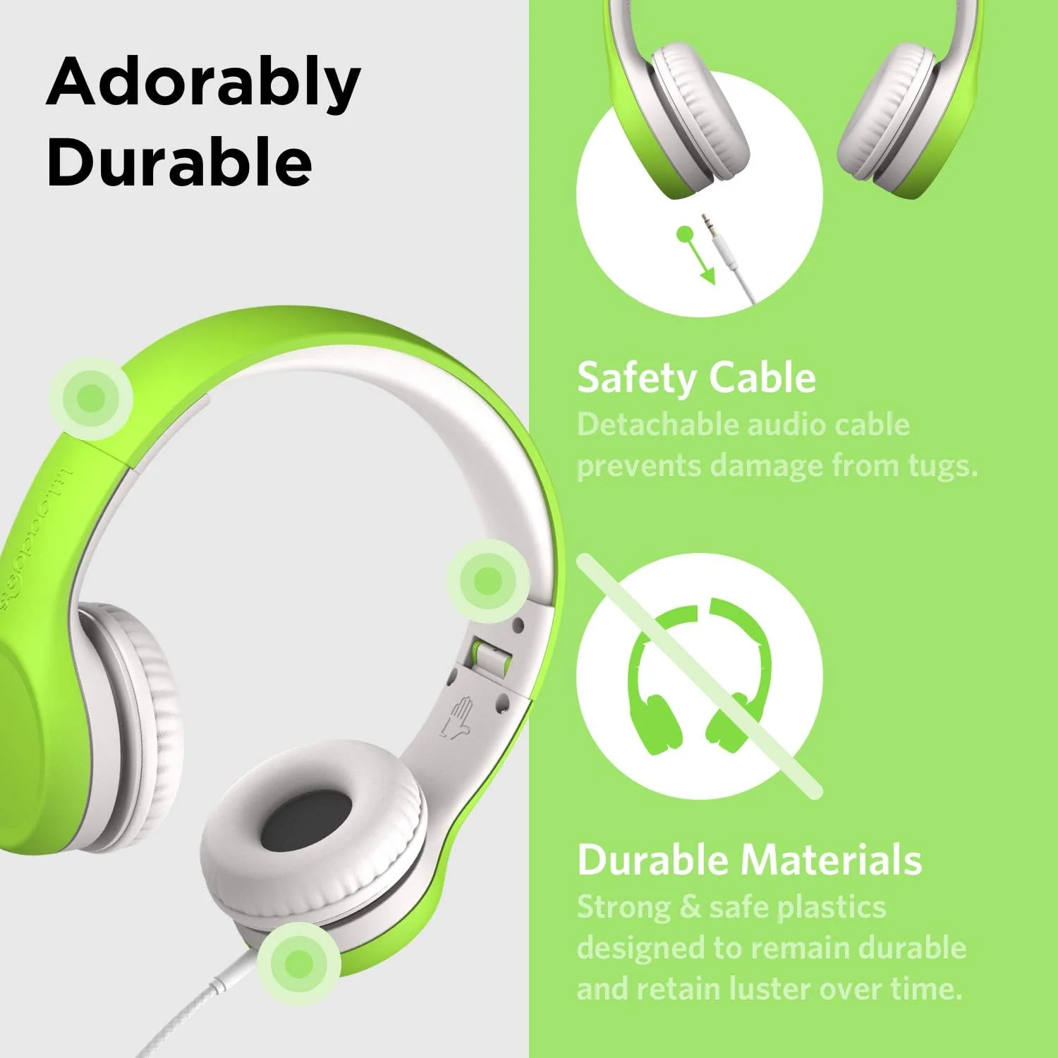 LilGadgets Connect+ Kids Headphones - Green - Image 3