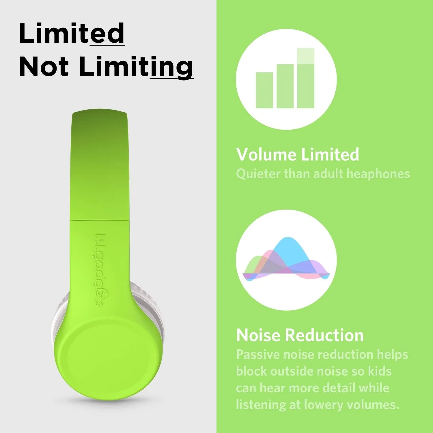 LilGadgets Connect+ Kids Headphones - Green - Image 8