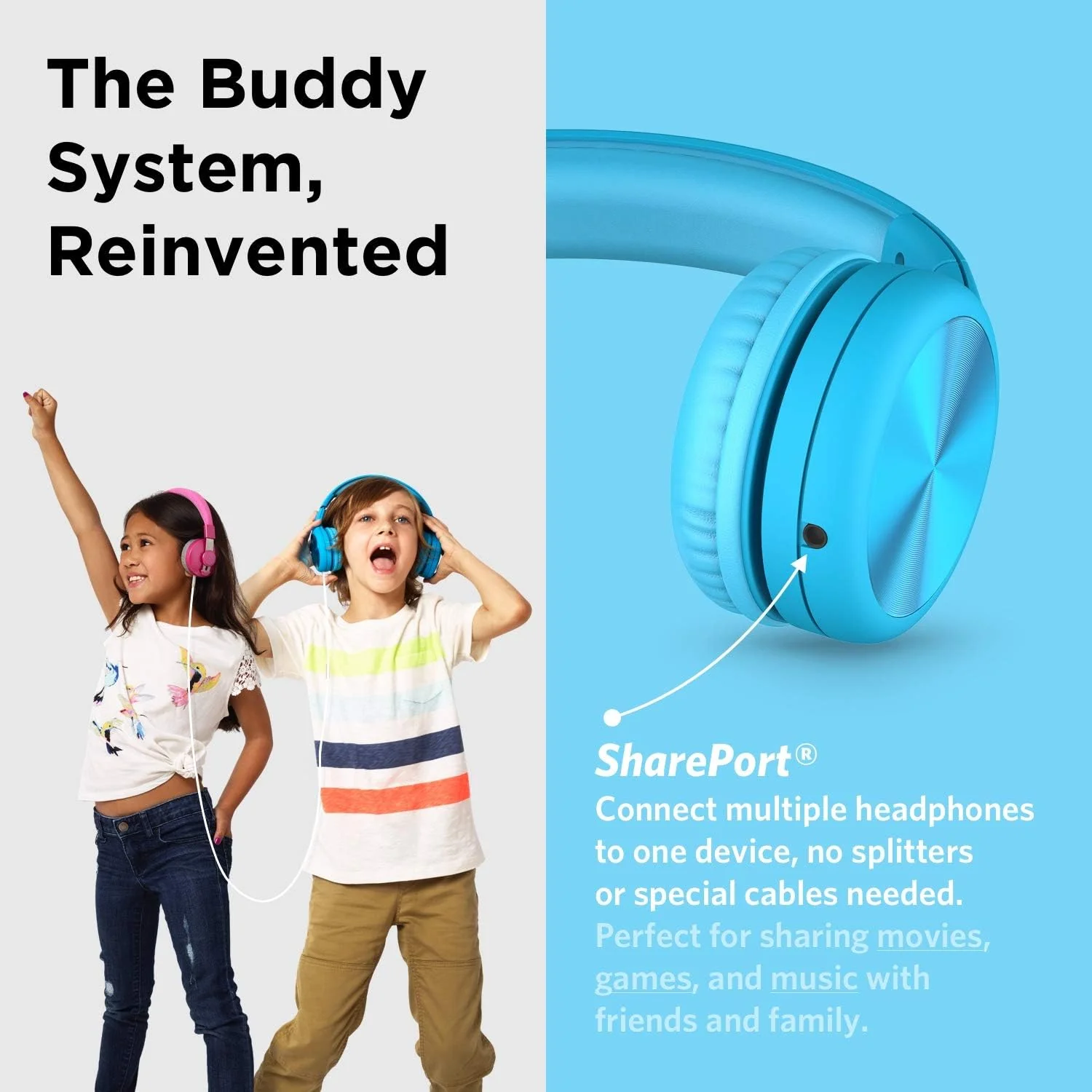 LilGadgets Connect+ Pro Wired Kids Headphones - Blue - Image 5