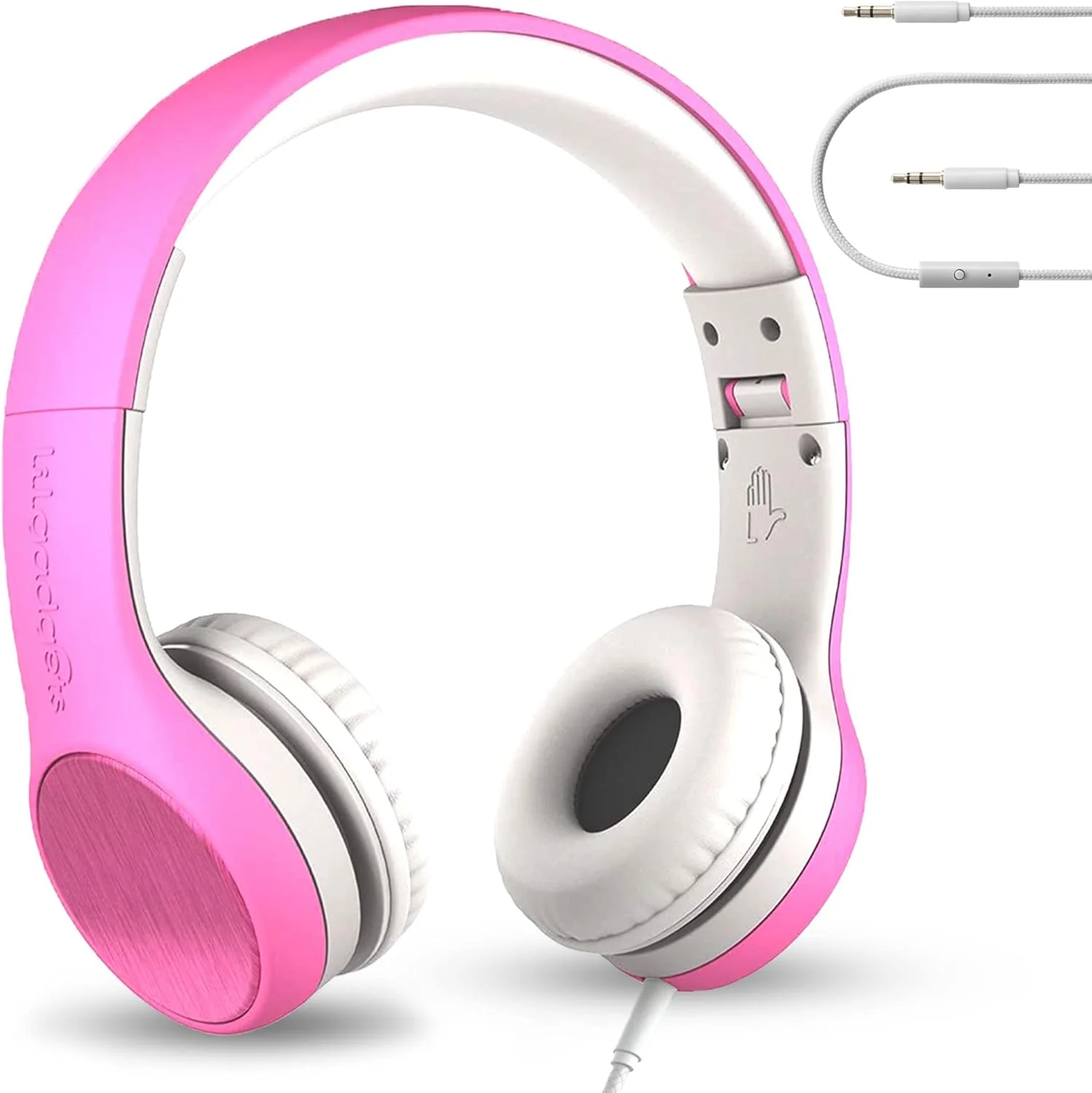 LilGadgets Connect+ Style Wired Headphones for Kids - Pink