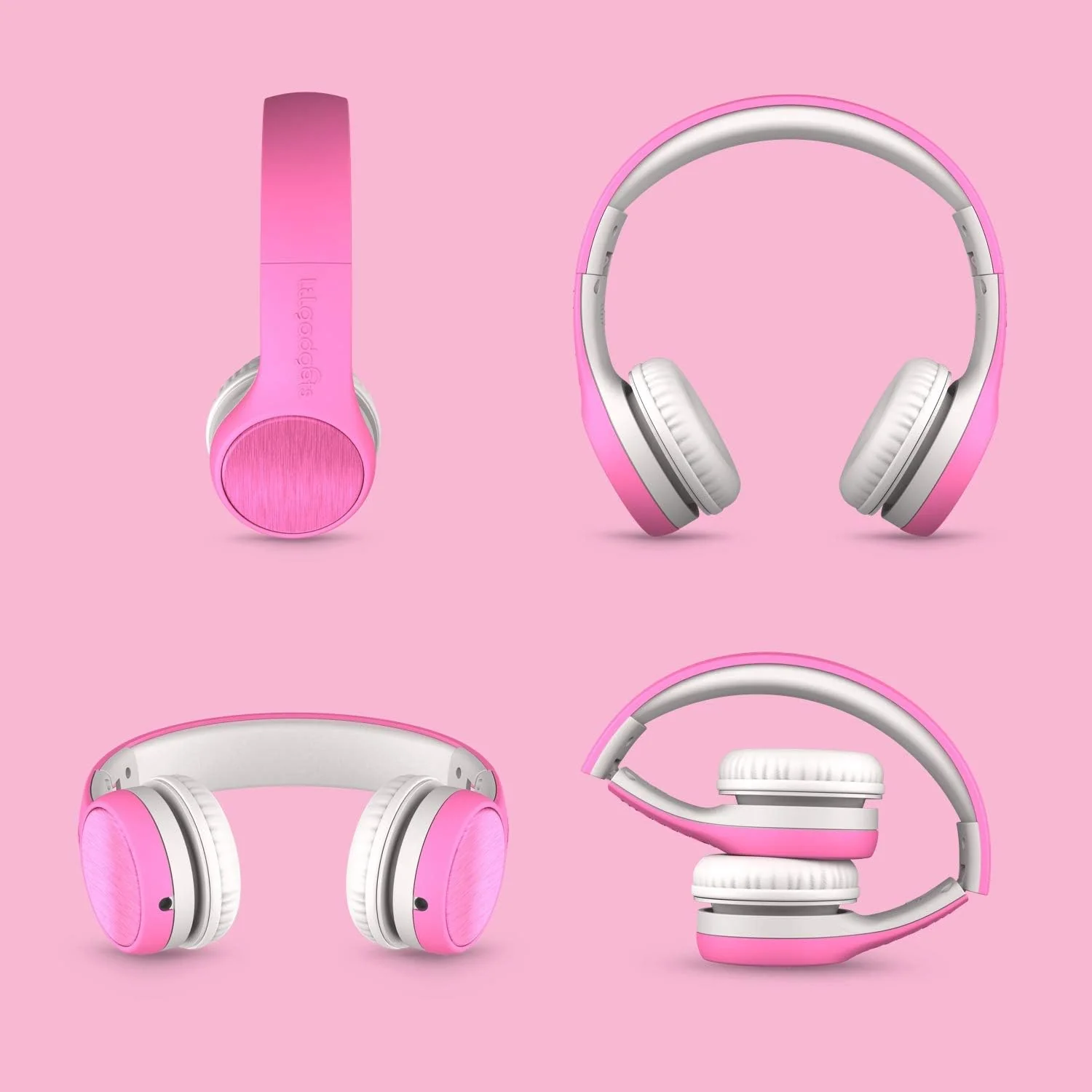 LilGadgets Connect+ Style Wired Headphones for Kids - Pink - Image 6