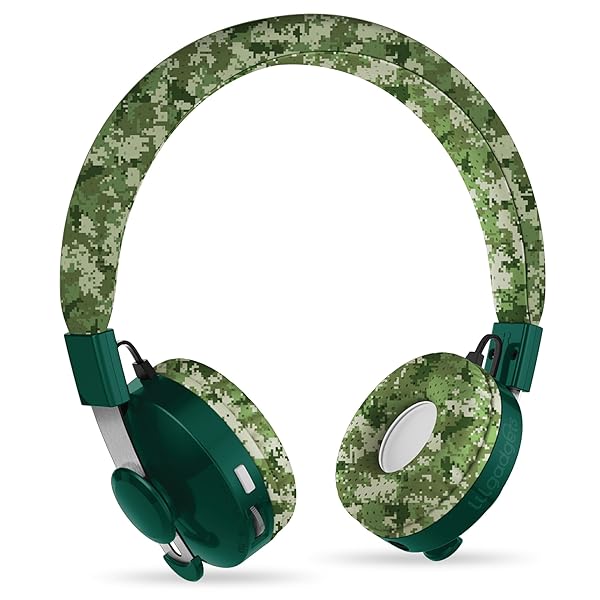 LilGadgets Untangled Pro Wireless Bluetooth Headphones - Green Camo