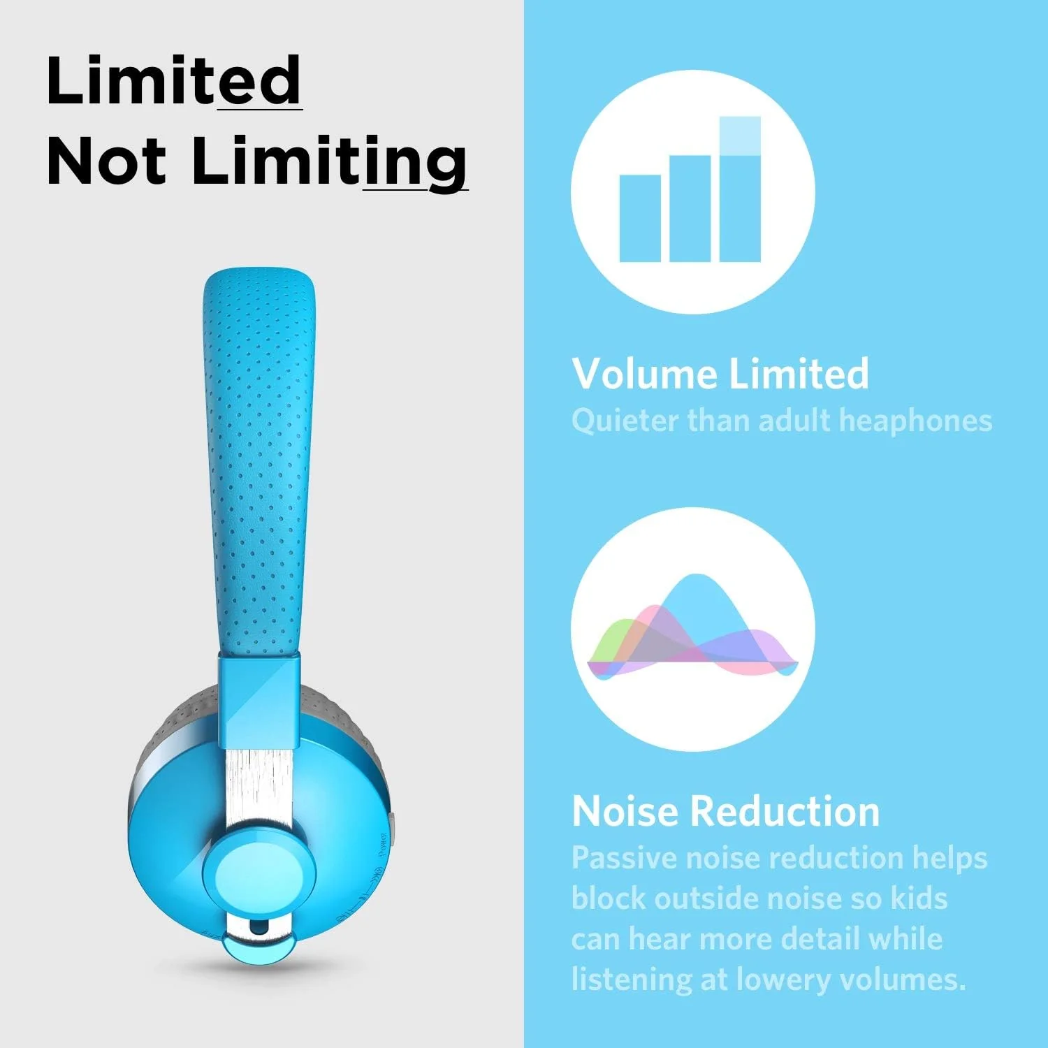 LilGadgets Untangled Pro Wireless Headphones for Kids - Blue - Image 4