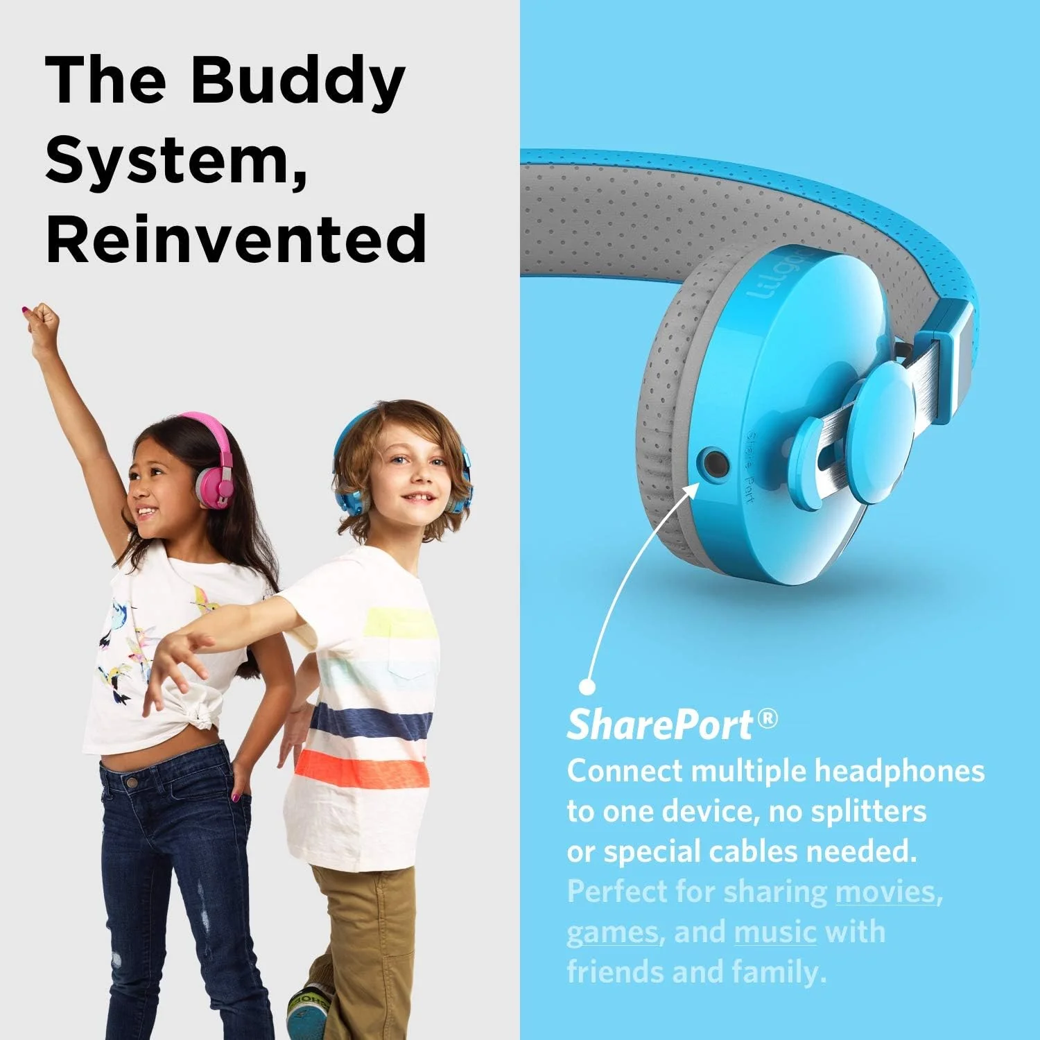 LilGadgets Untangled Pro Wireless Headphones for Kids - Blue - Image 5