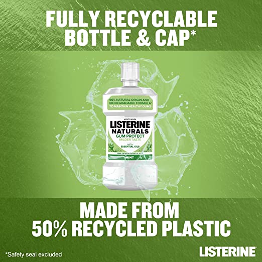 Listerine Natural Gum Protect XL - 3 x 600ml - Image 2