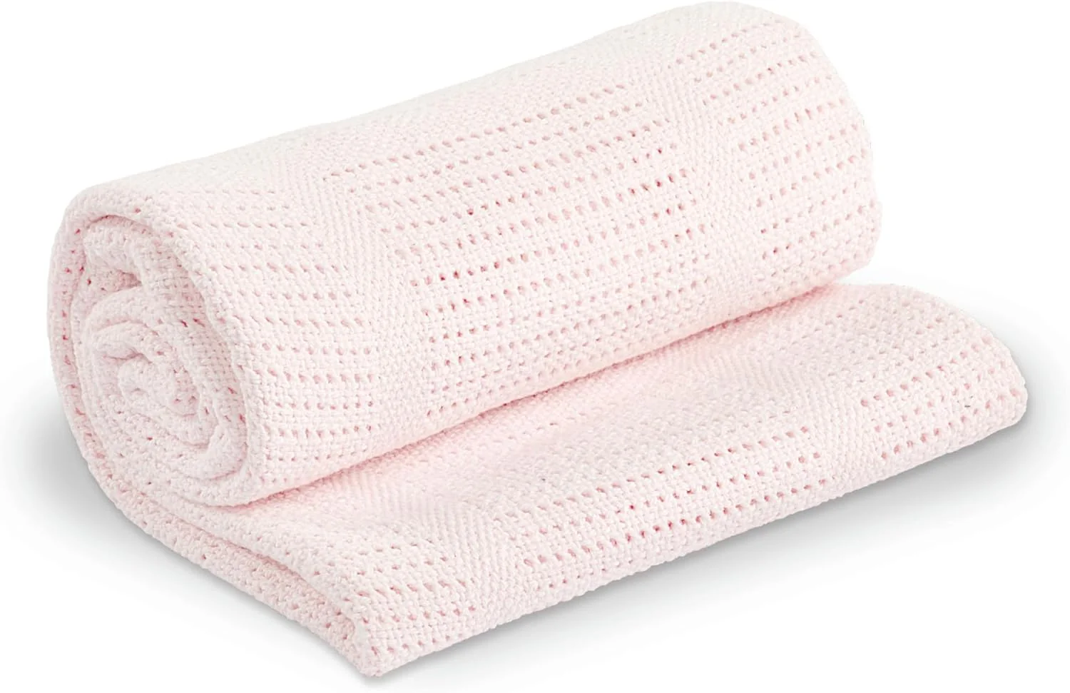 lulujo Baby Cellular Baby Blanket - Pink
