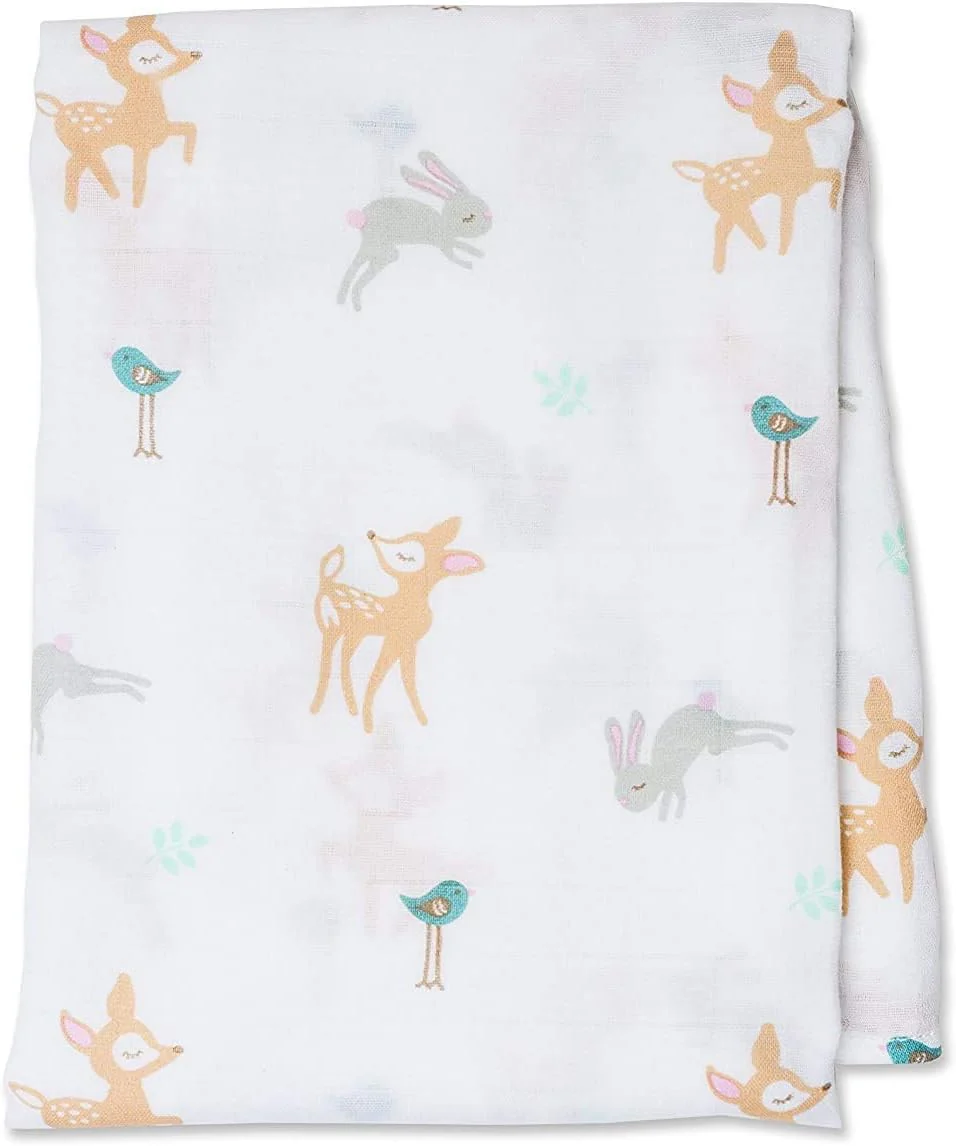 Lulujo Baby Muslin Swaddle Blanket – Little Fawn - Image 4