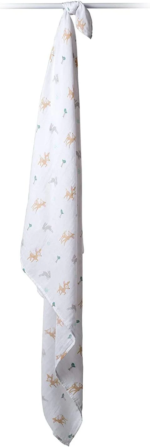 Lulujo Baby Muslin Swaddle Blanket – Little Fawn - Image 5