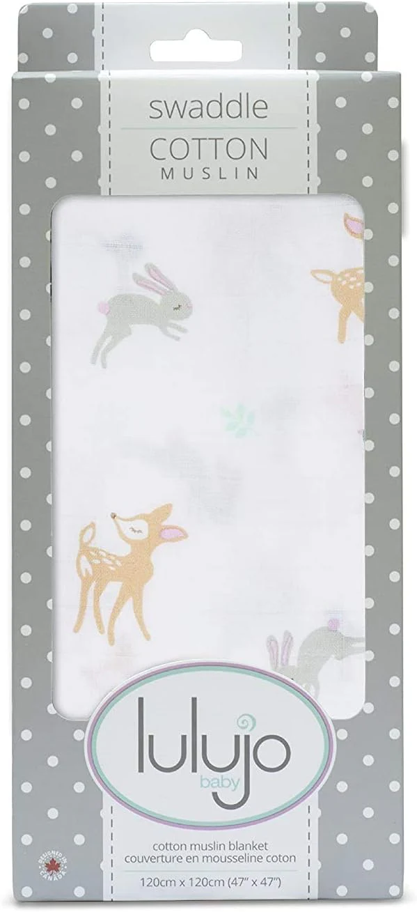 Lulujo Baby Muslin Swaddle Blanket – Little Fawn - Image 7