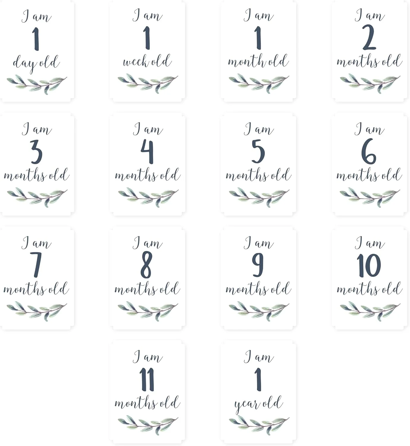 lulujo Baby’s First Year Milestone Blanket and Card Set - Wreath - Image 6