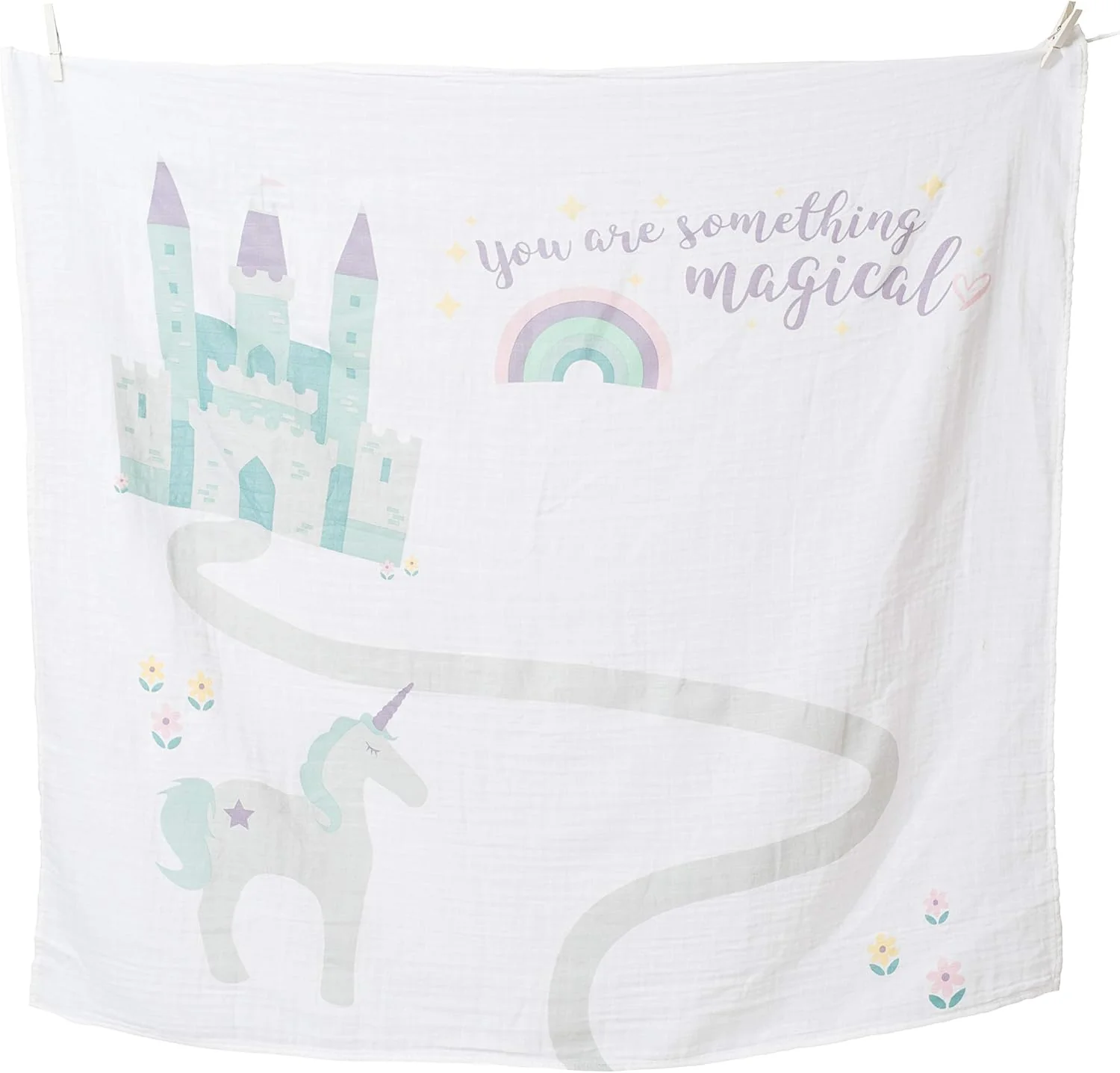 Lulujo Cotton Baby Swaddle & Cards - Something Magical - Image 4
