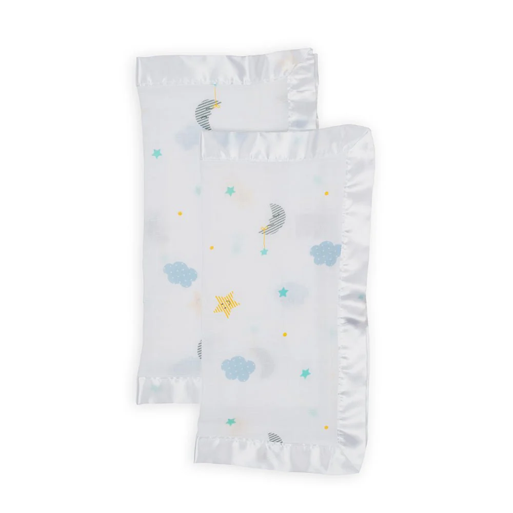 Lulujo Muslin Security Blanket (Dreamland - Pack of 2) - Image 2