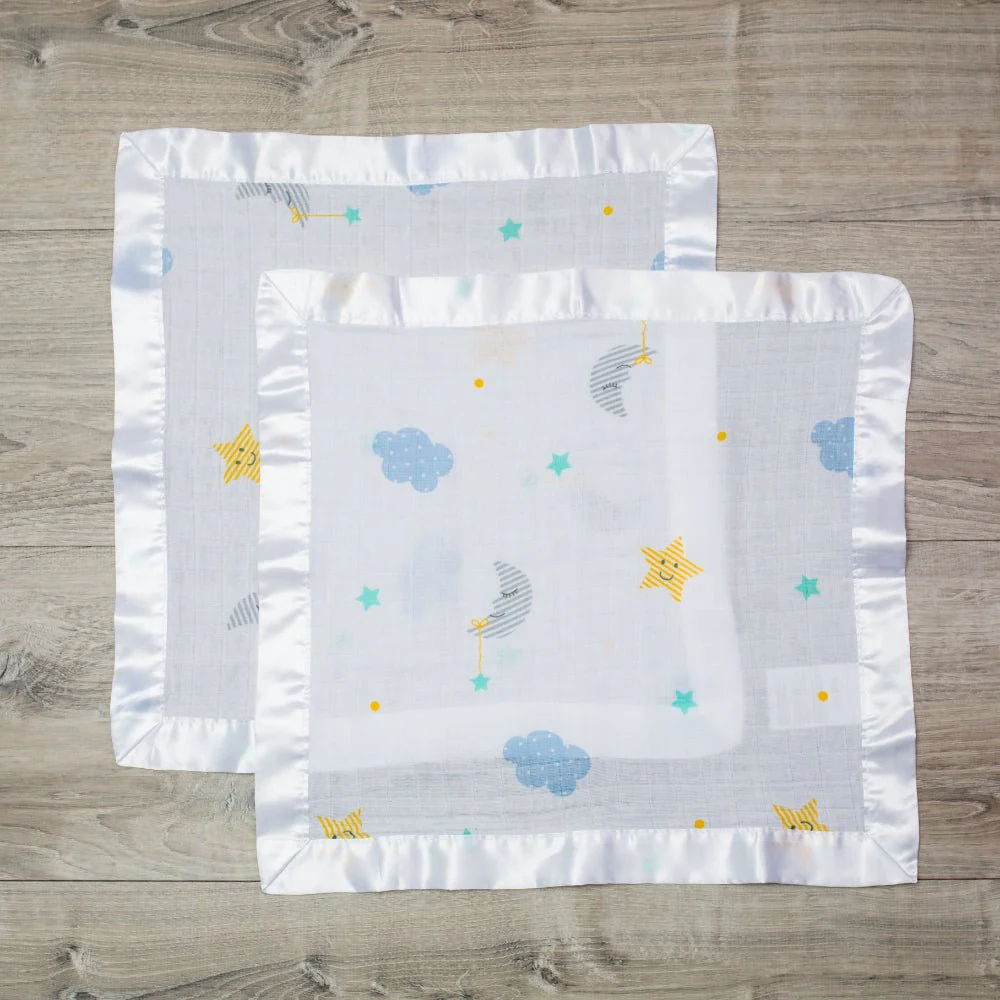 Lulujo Muslin Security Blanket (Dreamland - Pack of 2) - Image 4