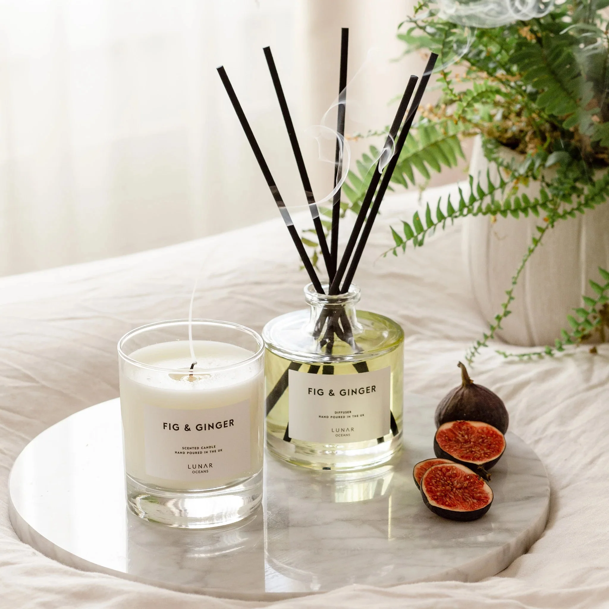Lunar Ocean Fig & Ginger Reed Diffuser, 200ml - Image 2