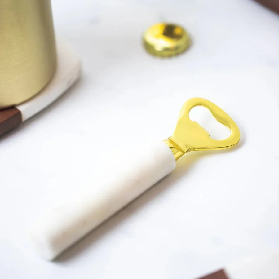 Lunar Ocean Marble & Gold Bottle Opener - Image 2