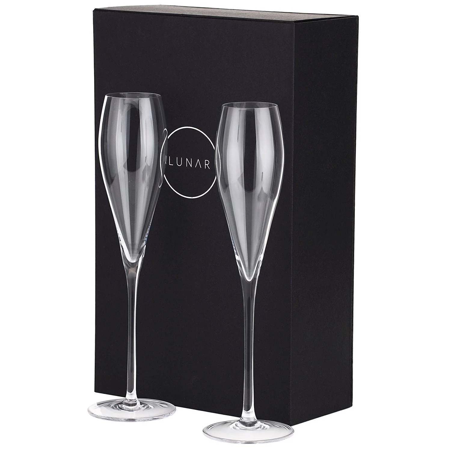 Lunar Oceans Crystal Champagne Flutes (Set of 2)