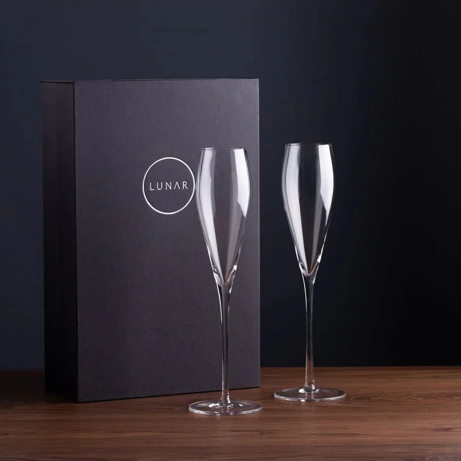 Lunar Oceans Crystal Champagne Flutes (Set of 2) - Image 4