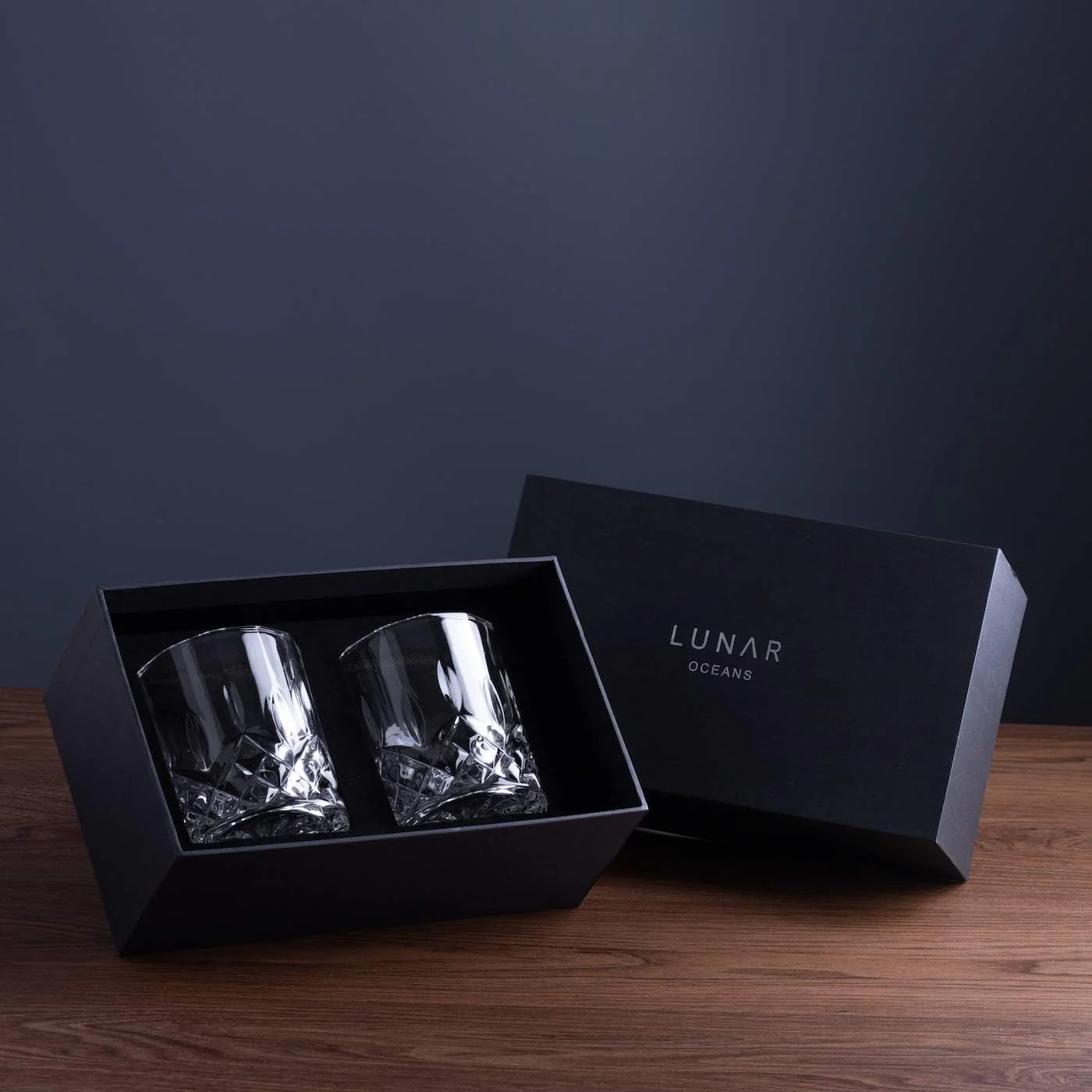 Lunar Oceans Crystal Whisky Glasses (Set of 2) - Image 3