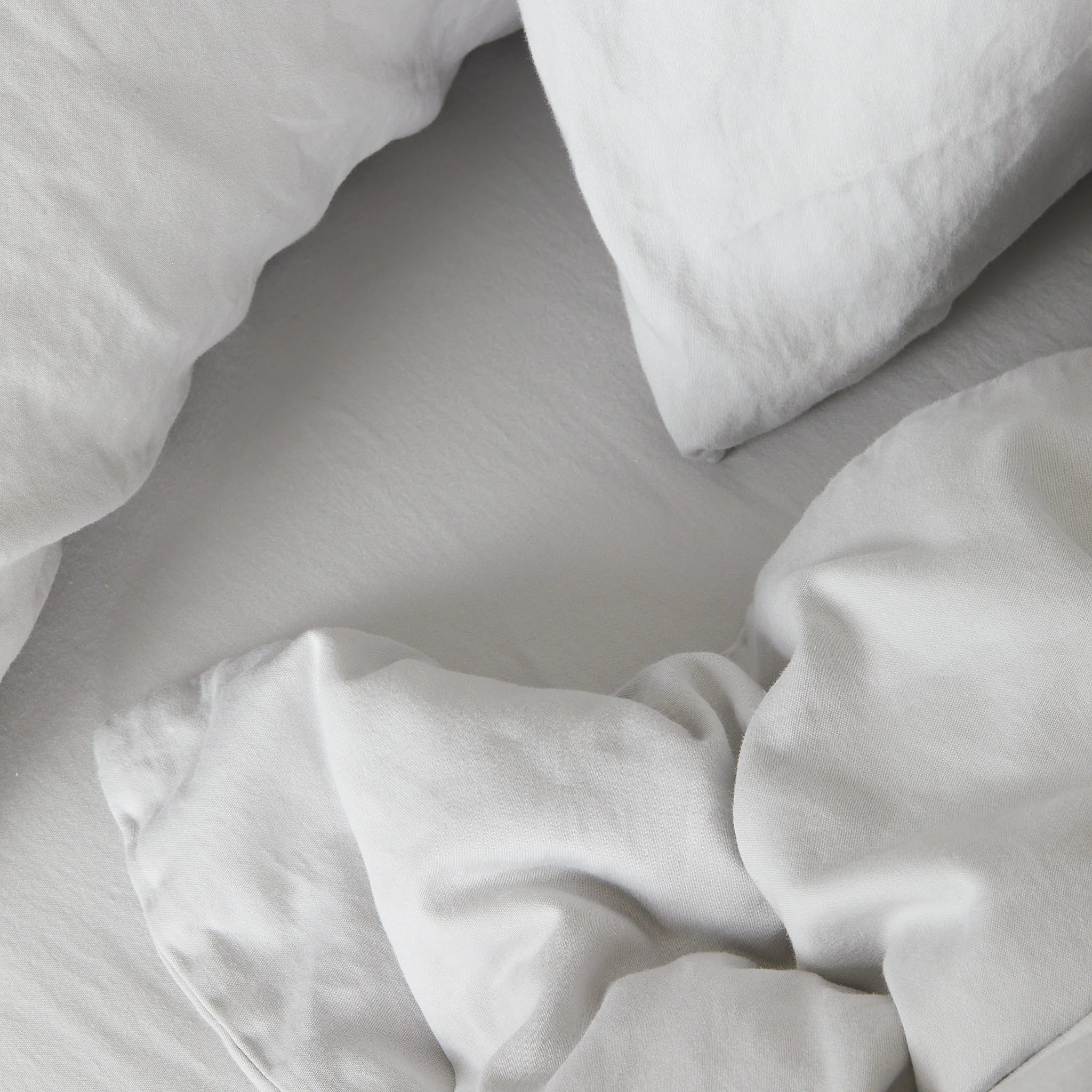 Lunar Oceans Luxe Soft Cotton Bedding Bundle - Light Grey (Size: Double Bed) - Image 4