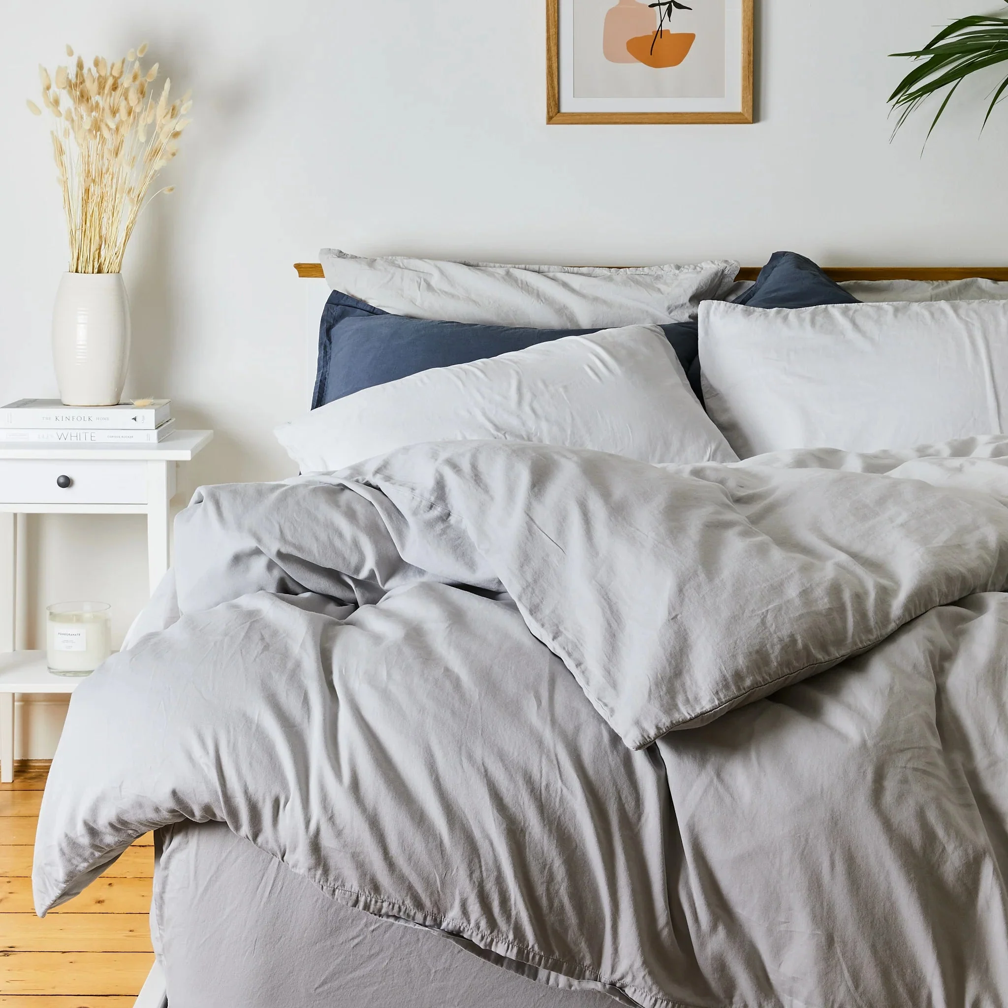 Lunar Oceans Luxe Soft Cotton Bedding Bundle: Pillowcases, Duvet Cover & Fitted Sheet - Various Colours & Sizes - Image 6