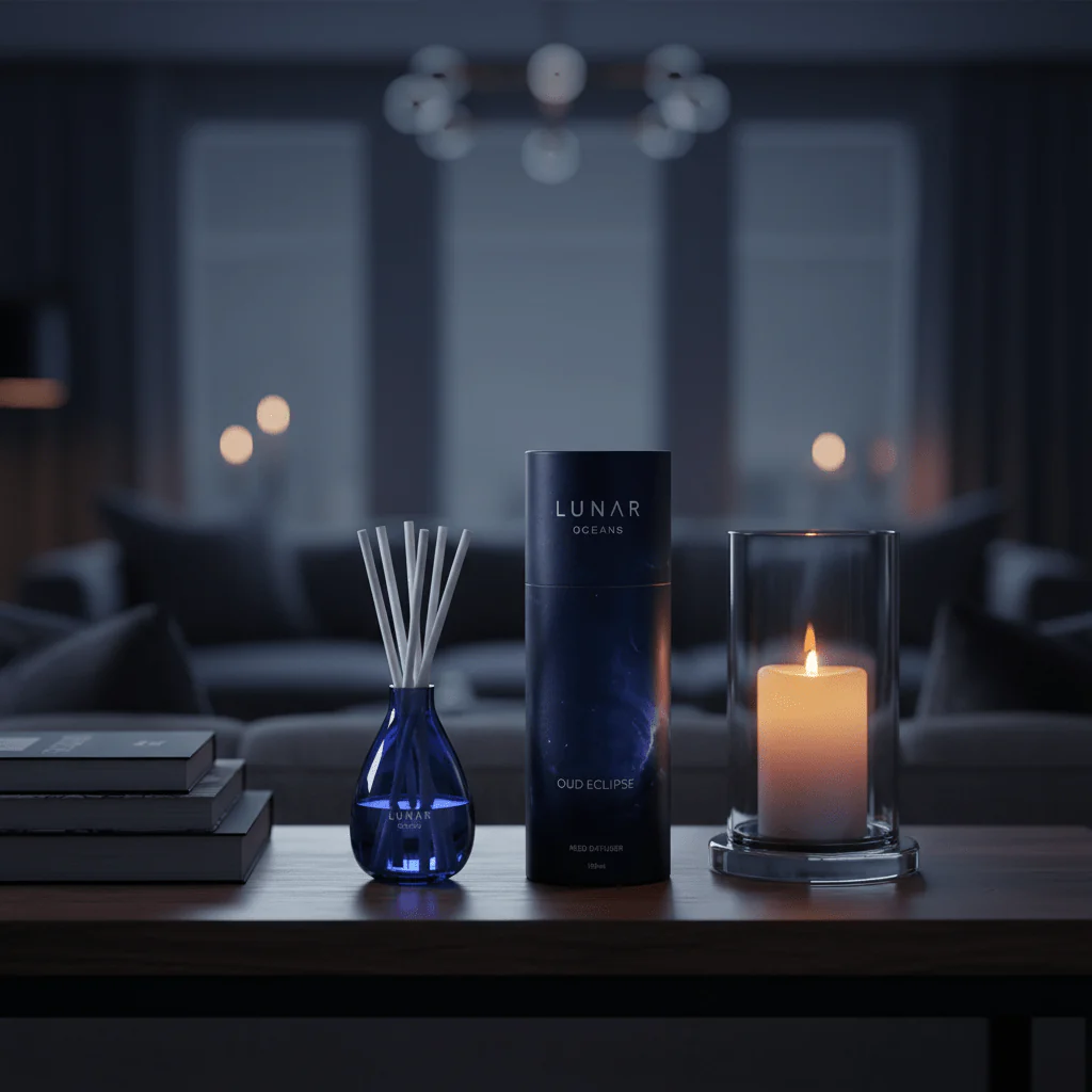 Lunar Oceans Oud Eclipse Reed Diffuser 150ml - Image 2