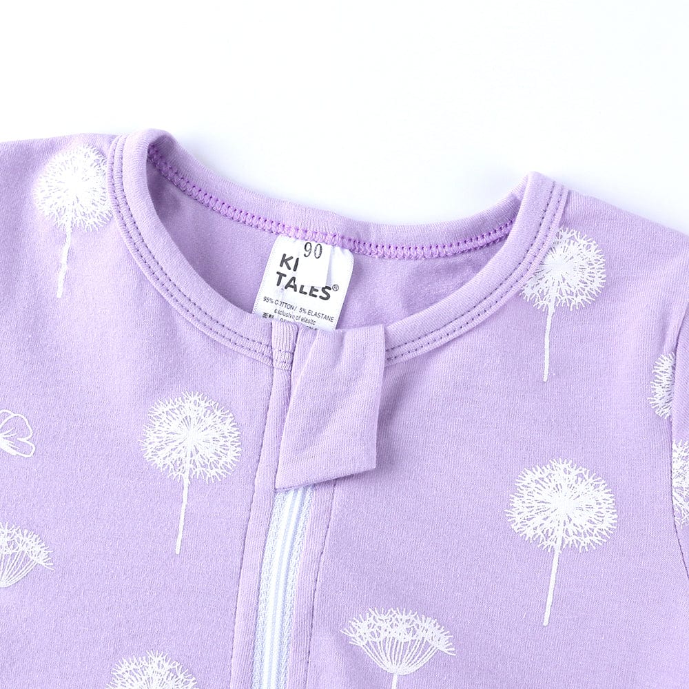 Make A Wish Purple Zip Baby Sleepsuit (Various Sizes) - Image 3