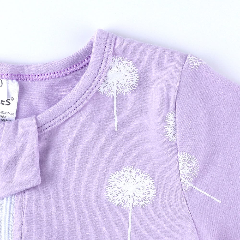 Make A Wish Purple Zip Baby Sleepsuit (Various Sizes) - Image 4