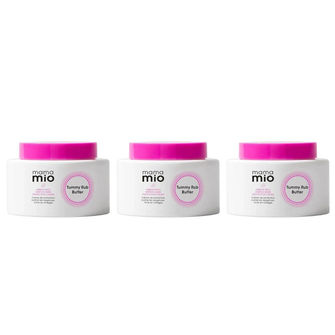 Mama Mio Tummy Rub Butter Stretch Mark Cream Supersize 240ml - 3 Pack