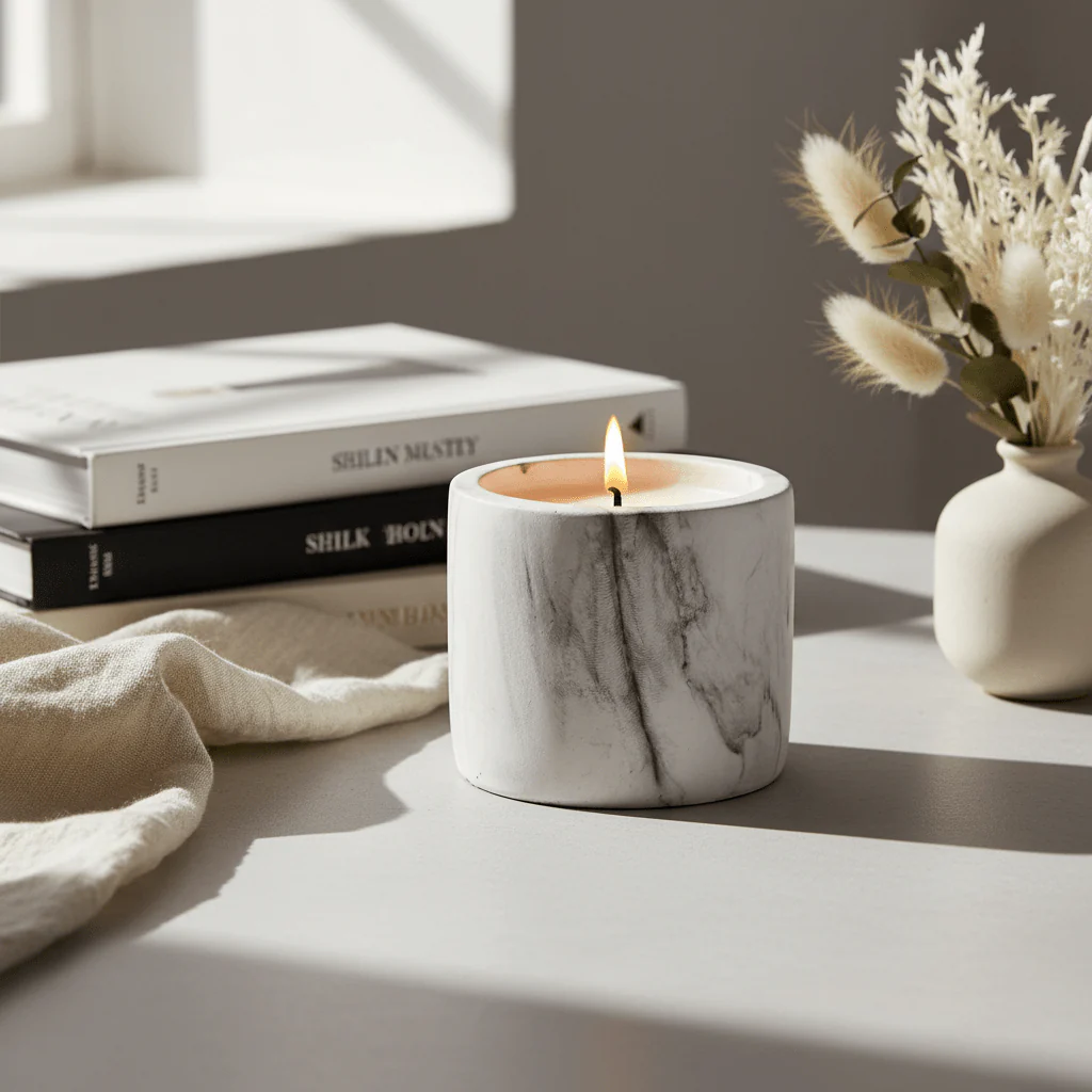 Pecksniff’s General Store Marble Candle Flower Shop - 150g - Image 3